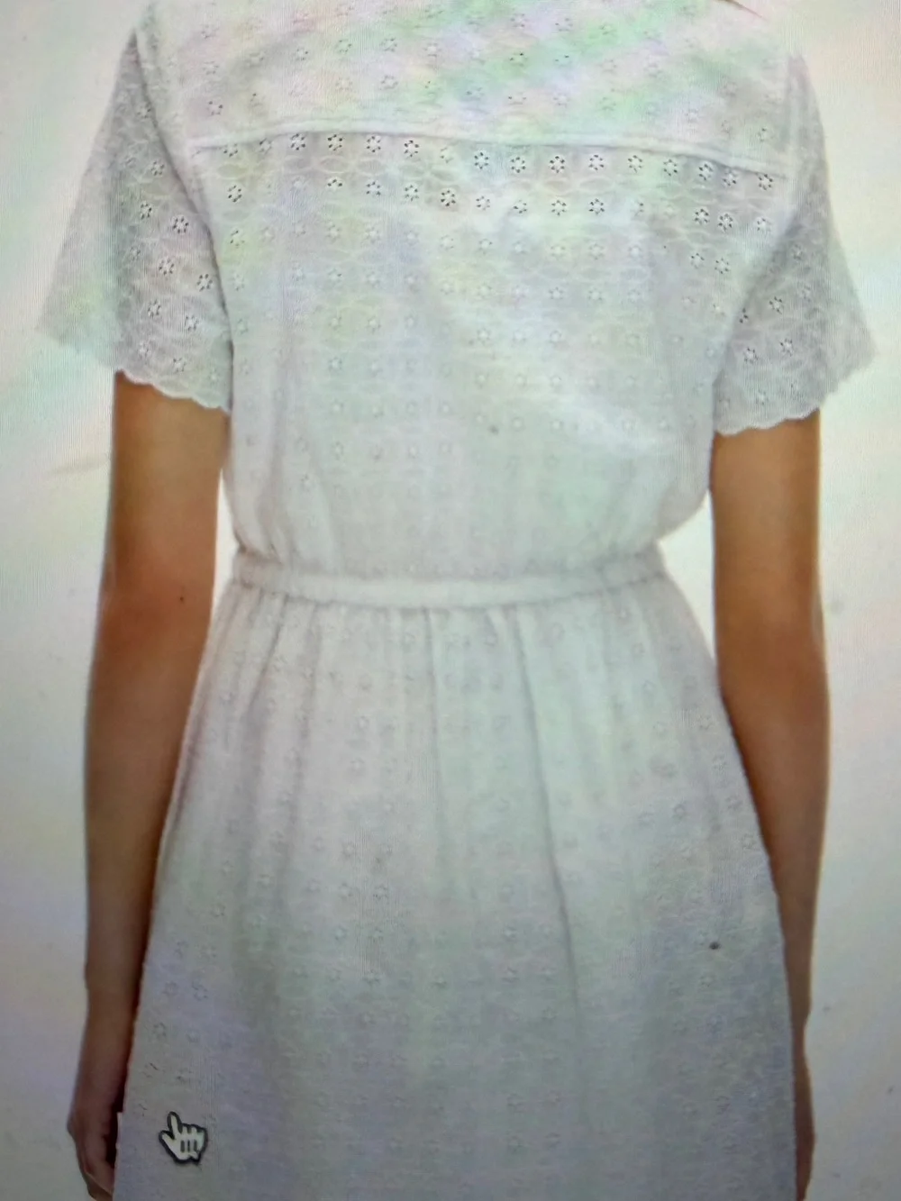 New j crew White Eyelet Tie-Waist Women's Dress 10